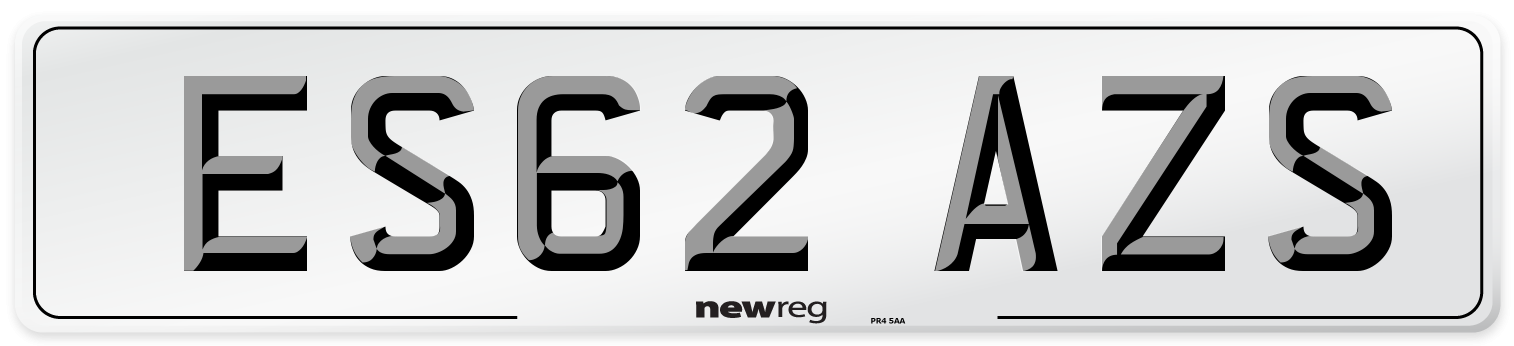 ES62 AZS Number Plate from New Reg